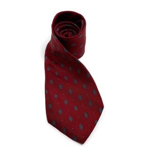 Christian Dior Red & Blue Basic 100% Silk Neck Tie